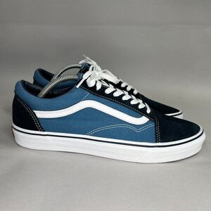 Vans Men's Size 10.5 Old Skool Blue Suede Low Sneakers